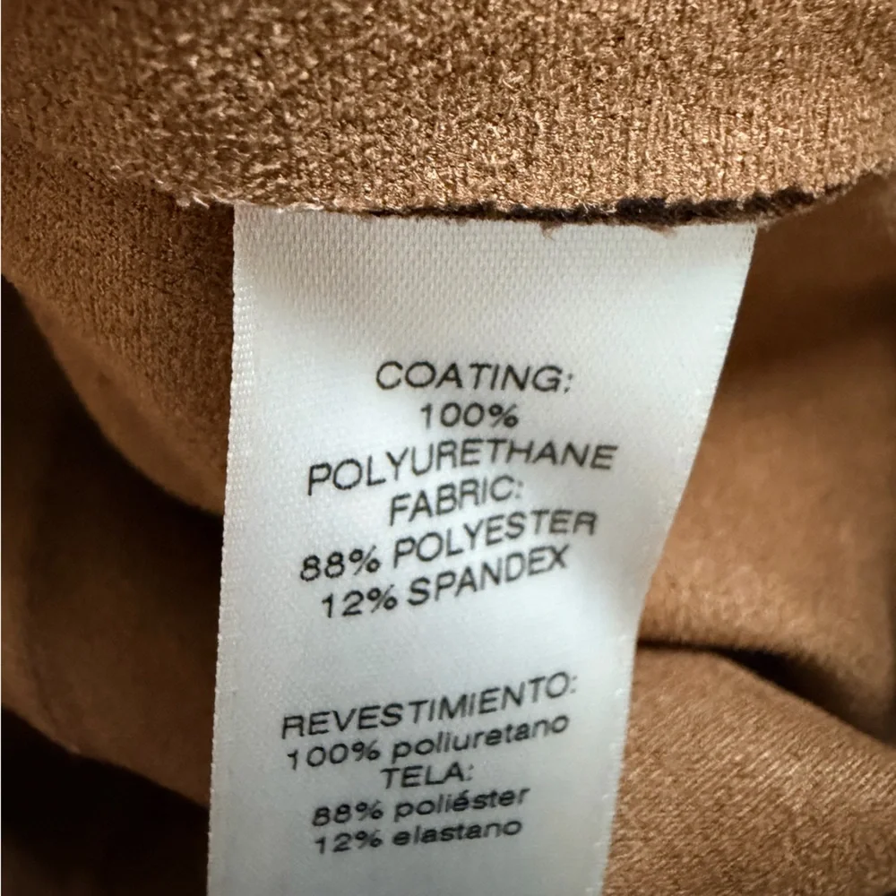 Chico's Tan Faux Leather Jacket - Picture 4 of 4